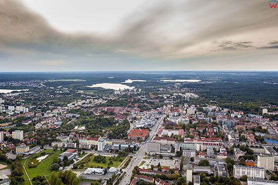 Olsztyn, panorama miasta od strony E. EU, PL, Warm-Maz. Lotnicze.